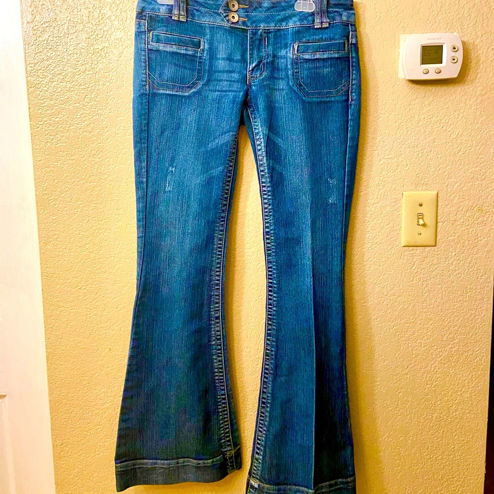 Candies flared low rise jeans size 5